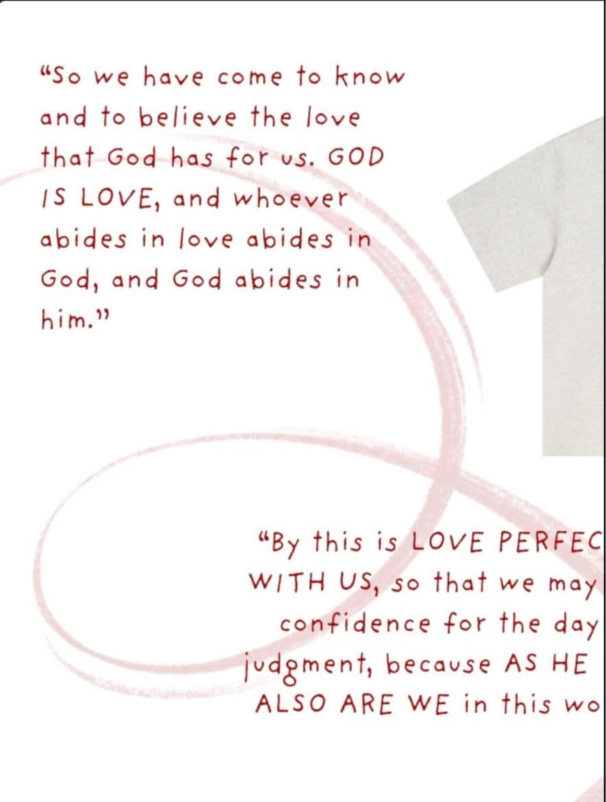 Spero Apparel Instagram — "God Is Love" verse graphic