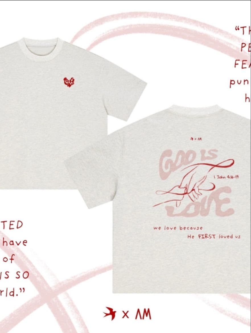 Spero Apparel Instagram — "God Is Love" tee front and back mockup