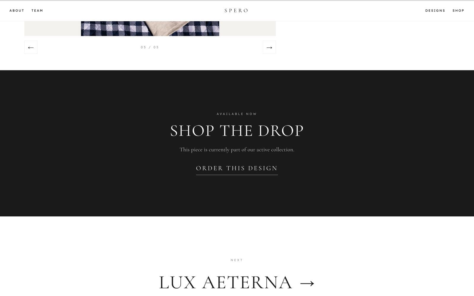 Spero Apparel website — "God Is Love" product page